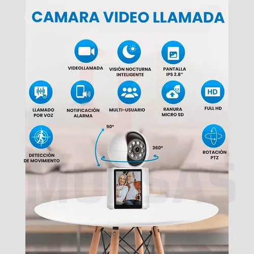 CÁMARA CON PANTALLA PARA VIDEOLLAMADA